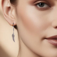 Angel Feather Drop Earrings